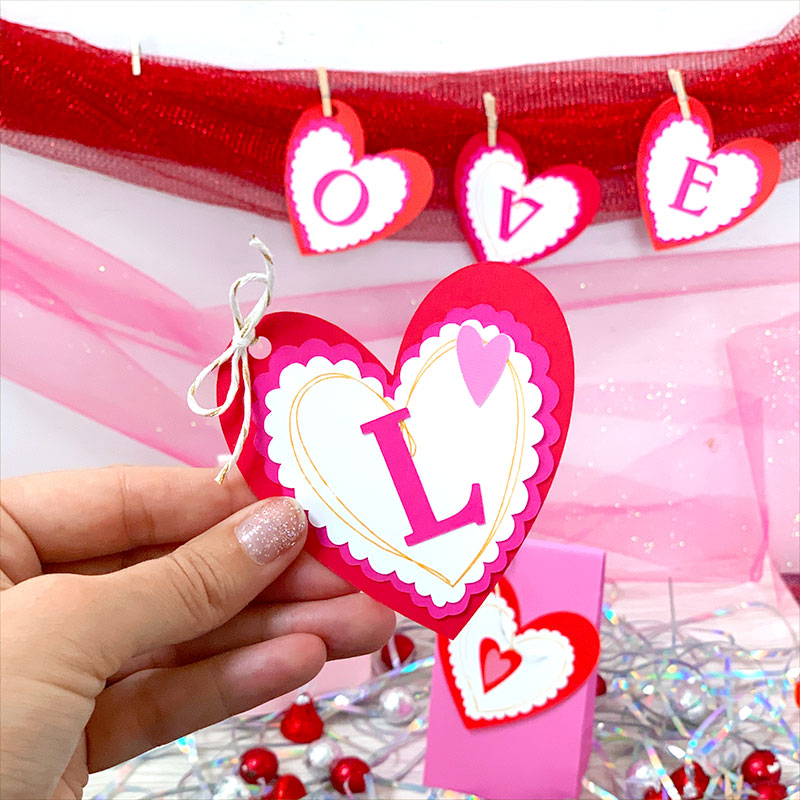 heart banner for valentine\'s day