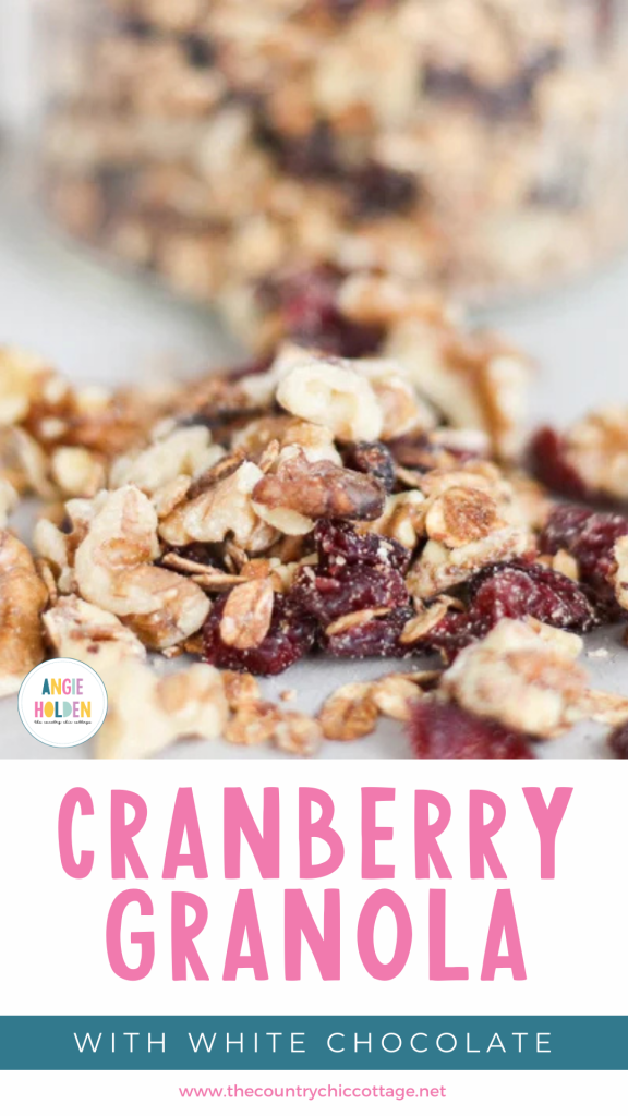 cranberry granola with white chocolate