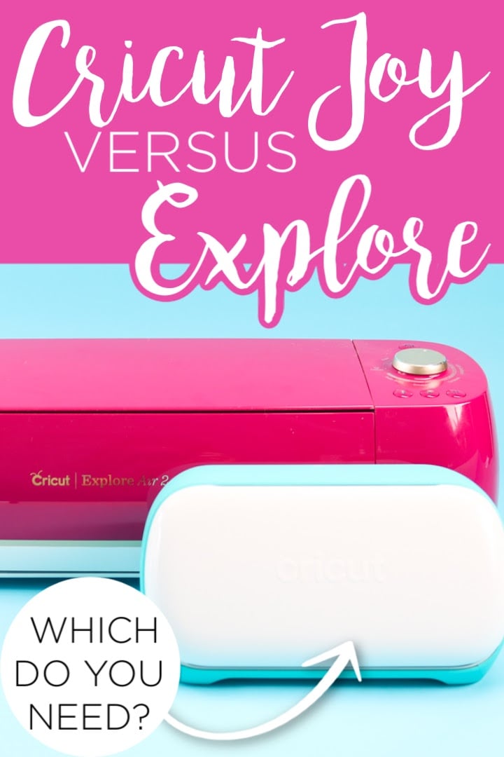 We are tackling the tough question of Cricut Joy versus Cricut Explore. Which do you need? Which is better? Find out here! #cricutjoy #cricut #cricutcreated #cricutmachine #crafts #diy #comparison #video