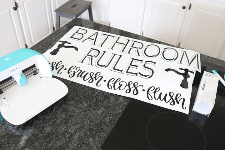 bathroom sign cut vinyl
