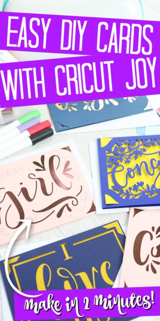 Using the Cricut Joy card mat to make handmade cards is so easy! This new Cricut mat will have you making cards for every occasion! #cricut #cricutjoy #cricutcreated #cricutcards #cards #cardmaking #handmadecards #greetingcards