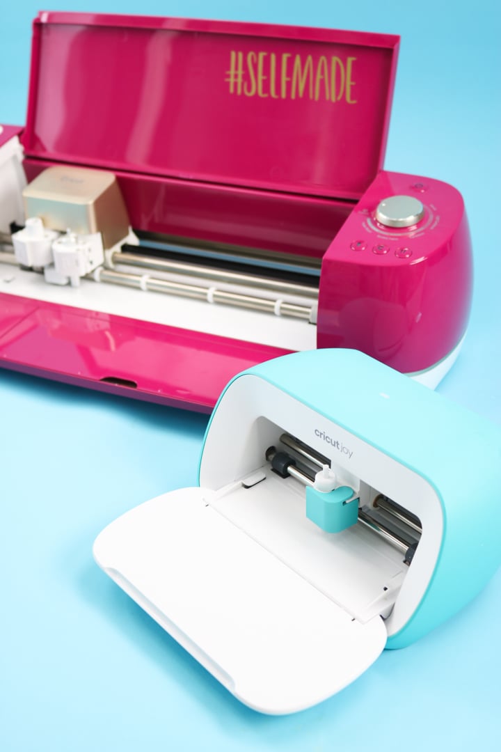 cricut joy next to cricut explore air 2