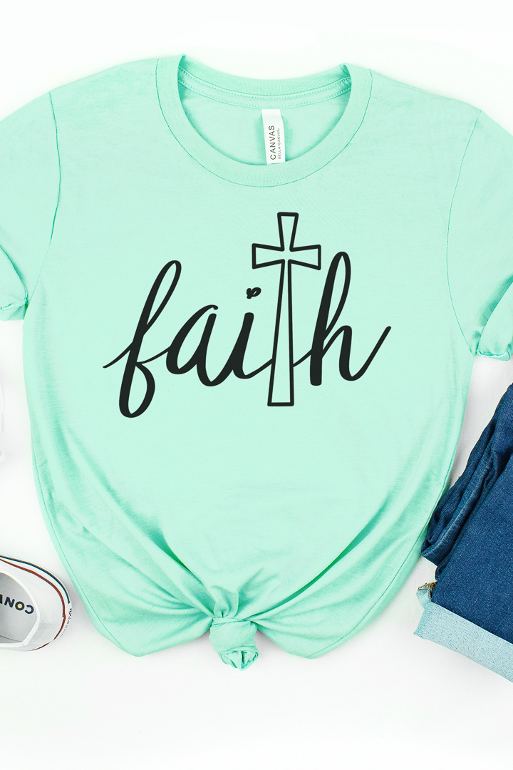 religious svg on t-shirt