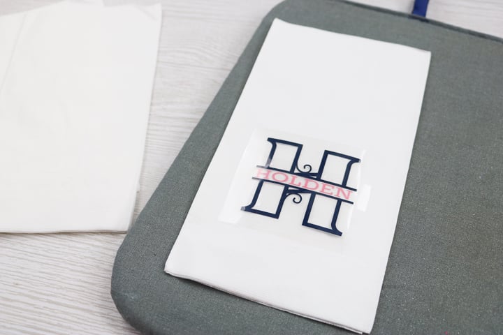 heat transfer vinyl monogram