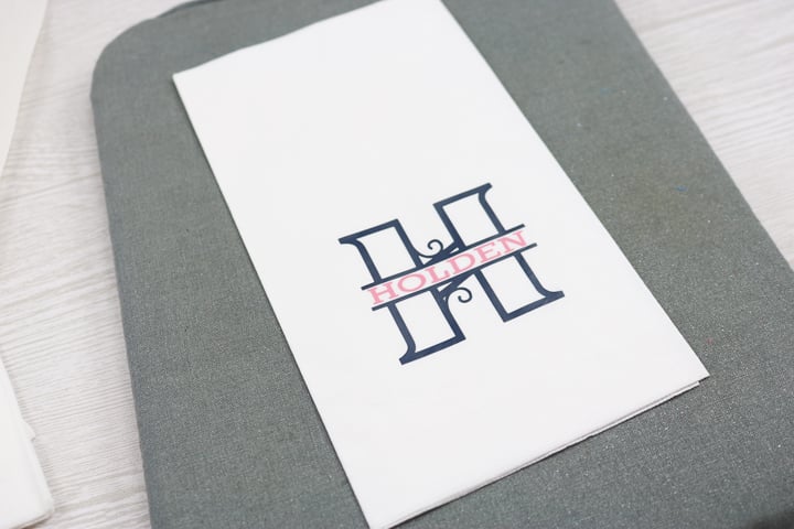 custom napkins with cricut