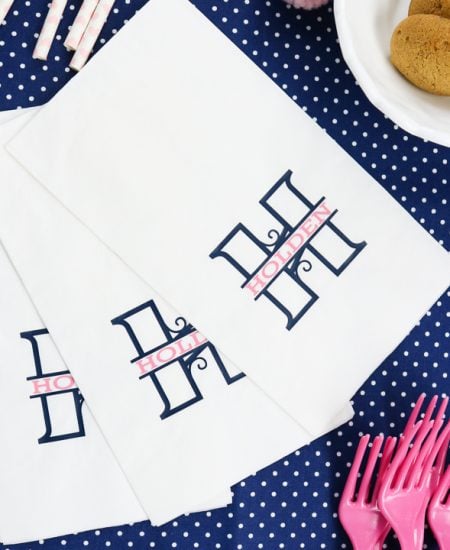 how to make monogram napkins