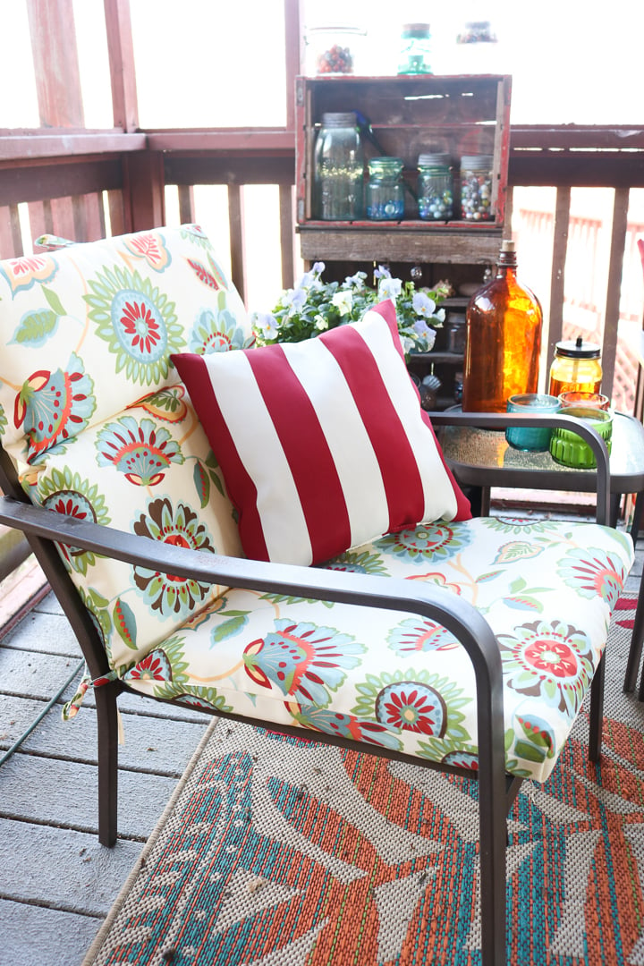 outdoor cushions from Old Time Pottery