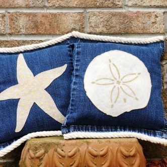 starfish and sand dollar pillows