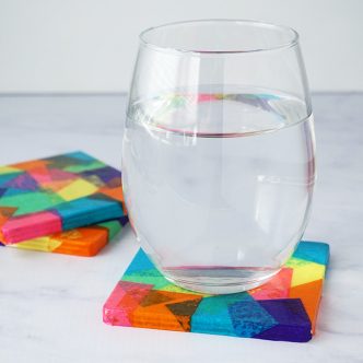 tissue paper coasters