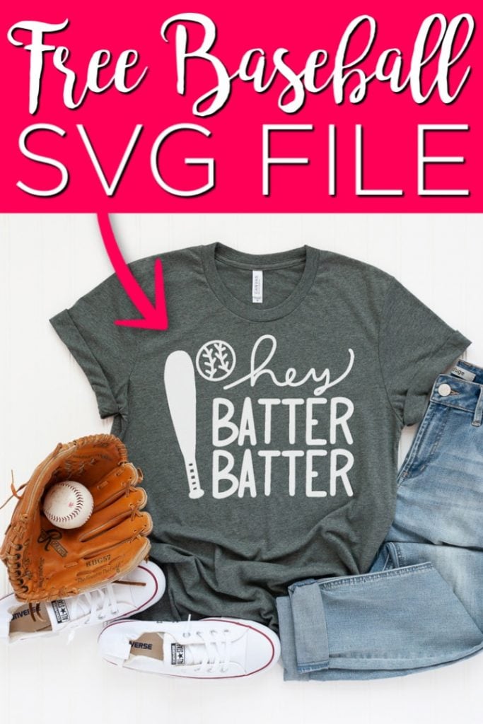 This free baseball SVG is perfect for shirts and so much more! Pair it with 14 other free baseball SVGs to outfit the entire family! #svg #baseball #freesvg #cutfile #freecutfile #cricut #cricutcreated