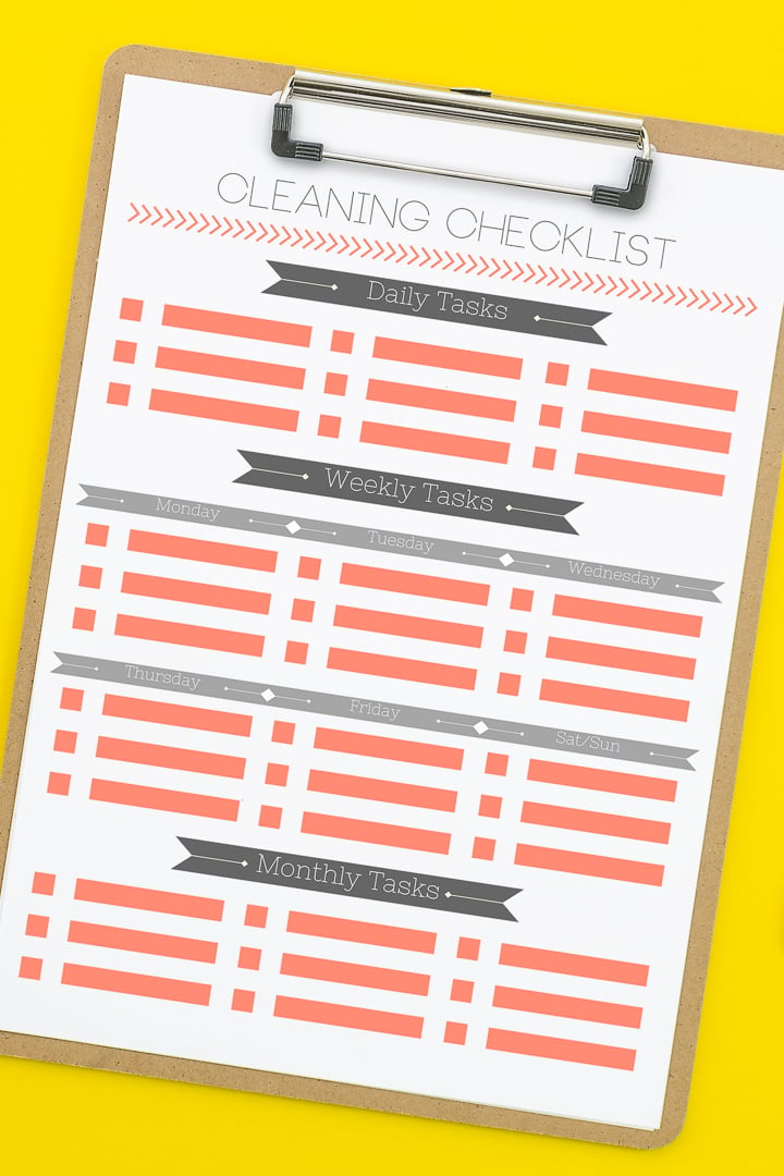 how to use a checklist for cleaning