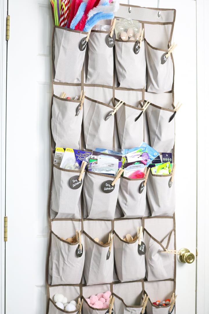 shoe organizer for craft supplies