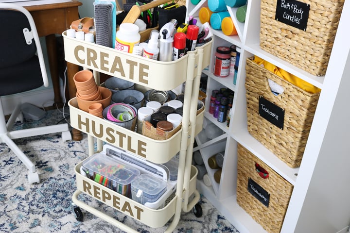 Dollar tree Cricut Vinyl paper organizer / craft room cricut organizer  display ideas and diy 