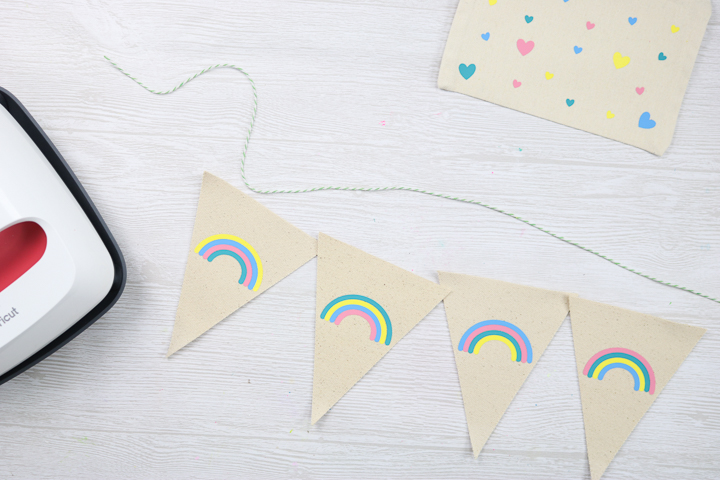 rainbow bunting banner