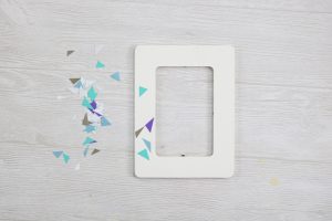 terrazzo effect on a photo frame