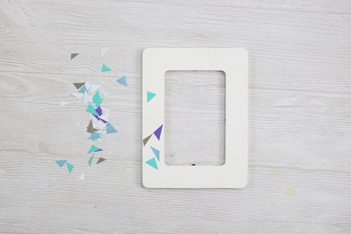 terrazzo effect on a photo frame