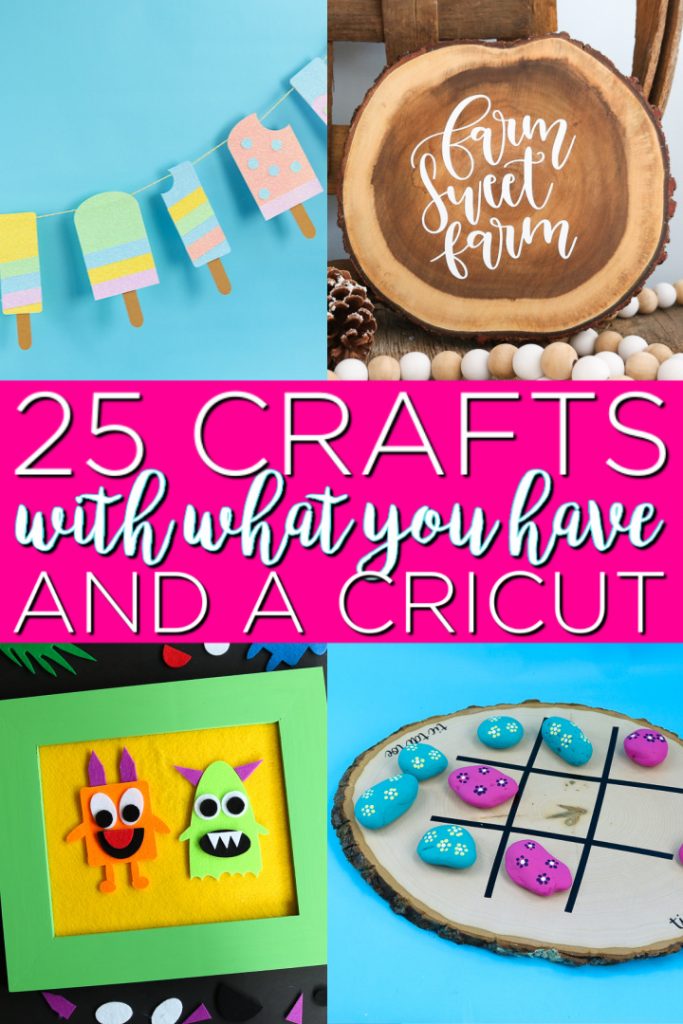 These Cricut project ideas all use things that you might have around your home already! Use up those small bits of craft supplies and make something amazing for yourself or for the kids! You will be so glad that you did! #crafts #cricut #cricutcreated