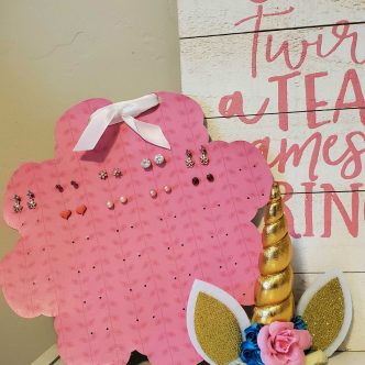 chipboard earring organizer