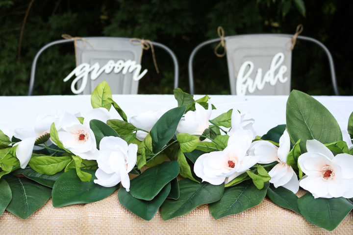 DIY wedding garland idea