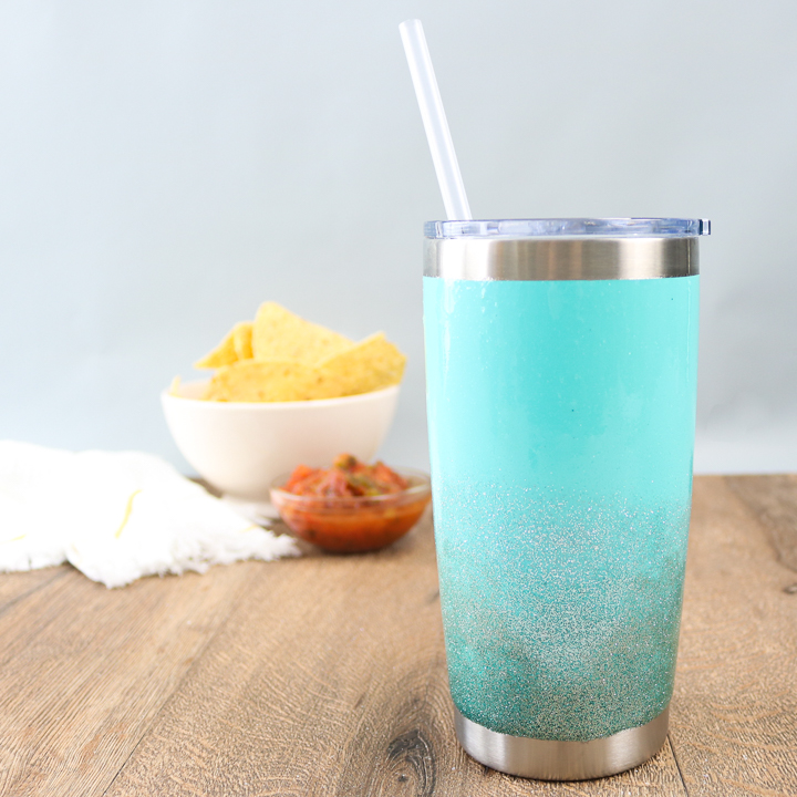 diy glitter tumbler