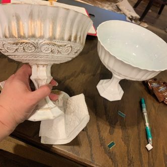 painting milk glass