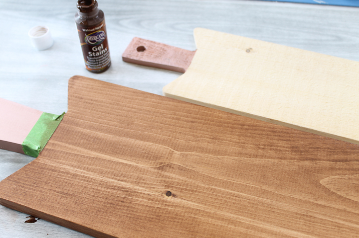 DIY painted cutting board project using a $4 Ikea Proppmatt!