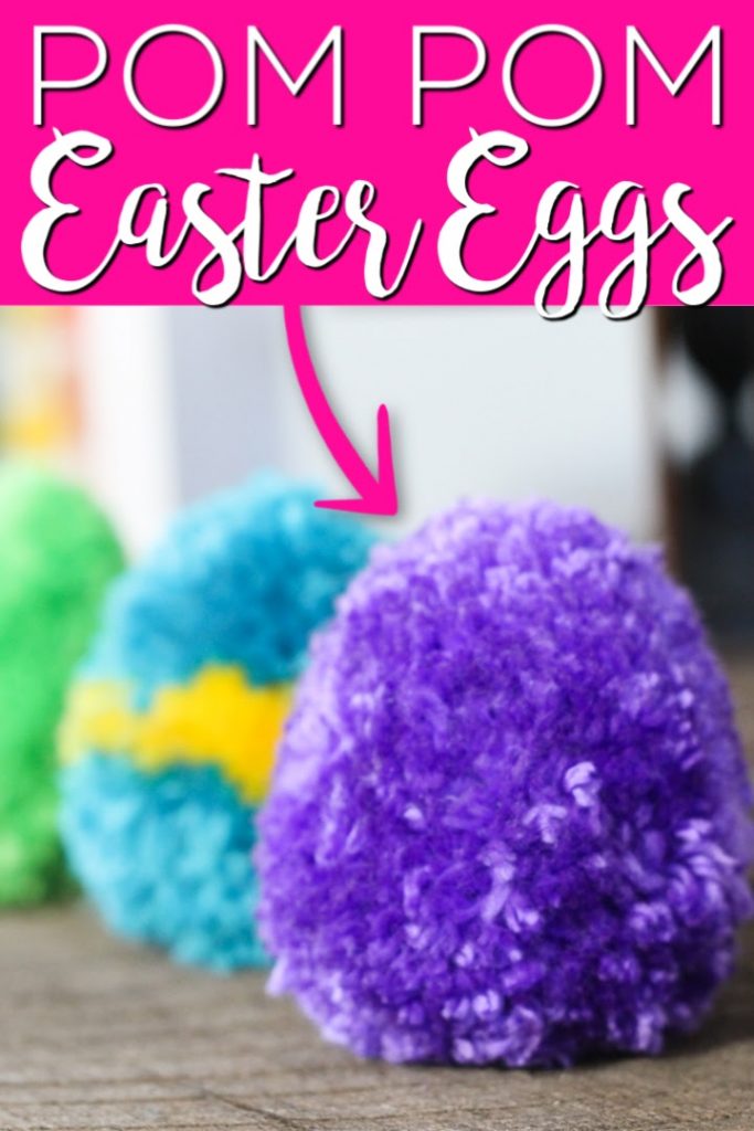 How to Make Pom Pom Yarn Easter Eggs - Angie Holden The Country Chic Cottage