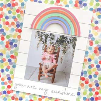 rainbow baby picture frame