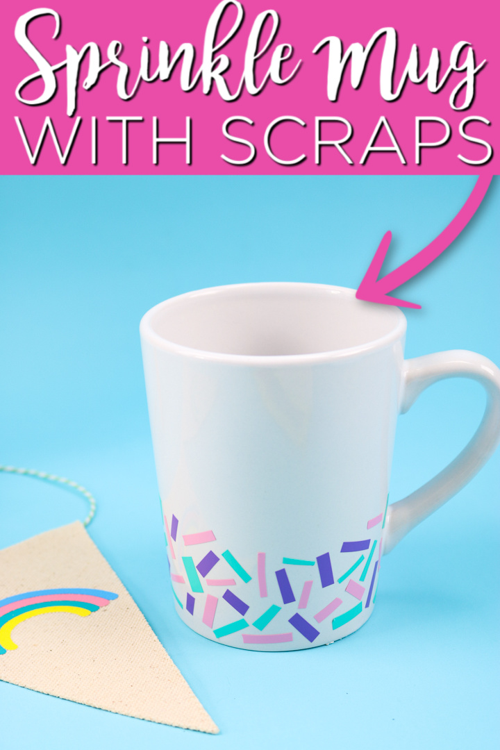 sprinkle mug from scrap vinyl