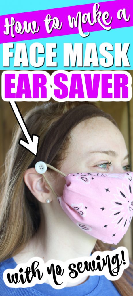 Make this no-sew headband ear saver for face masks for yourself or for your nurse friends! If you hate the elastic of face masks around your ears, this is the project for you! #headband #facemask #nosew #earsaver #healthcare #nurse #doctor