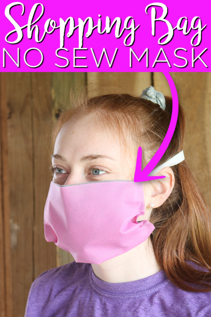 reusable shopping bag no sew face mask