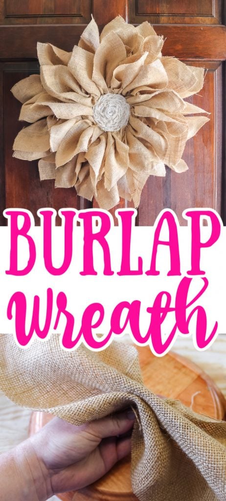 DIY Flower Wreath Made From Burlap - Angie Holden The Country Chic Cottage