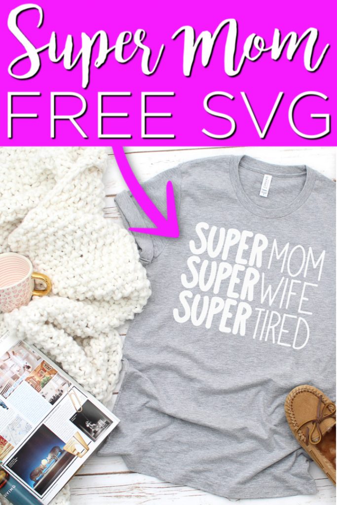 Grab this free super mom SVG and use with a Cricut machine to make mom something this Mother's Day! This cute file is perfect for busy moms! #mom #mothersday #svg #svgfile #freesvg #cricut #cricutcreated #supermom