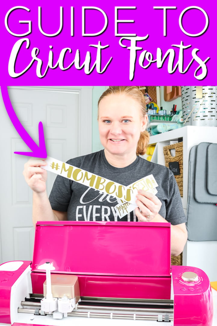 We are covering everything you ever wanted to know about fonts for a Cricut machine. From how to use your own to where to find the best free ones and so much more! #cricut #cricutfonts #fonts #cricutcreated #crafts #crafting #crafter #cricutlove #cricuttutorial