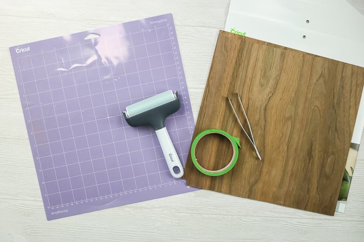 supplies to cut wood veneer on a cricut