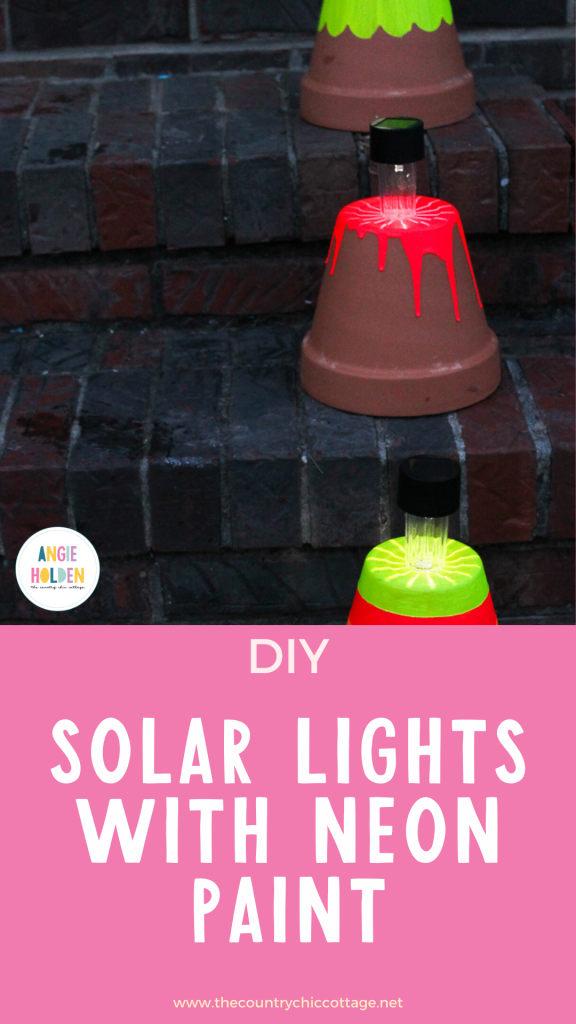 DIY solar lights with neon paint