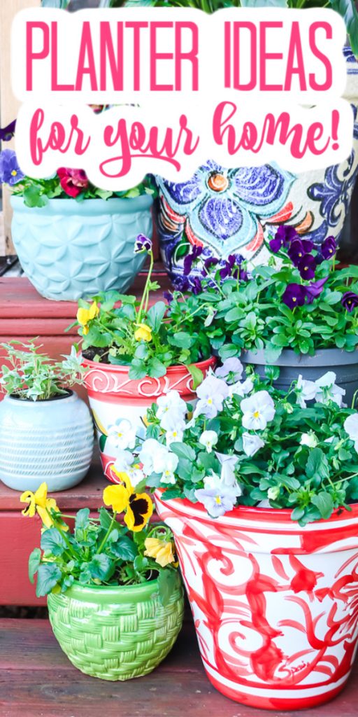 Our planter ideas are perfect for your home! From large to small, add planters to your deck, porch, or patio to grow something amazing this spring and summer! #otp #otpfinds #planters #garden #gardening