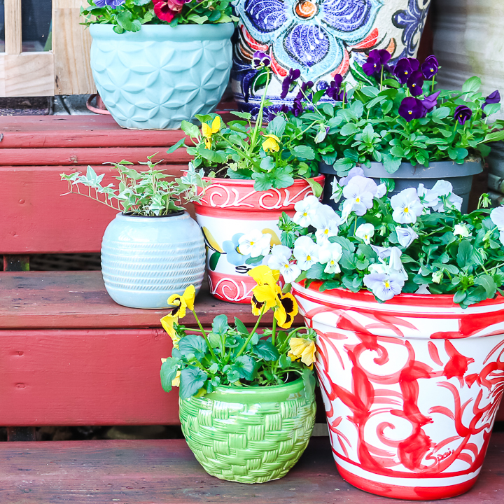 different sizes of planters