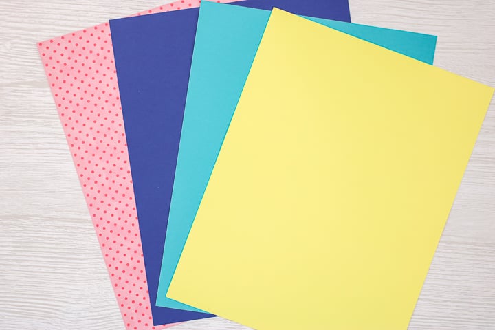 colored and patterned cardstock