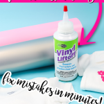 Apprenez à retirer le vinyle de transfert de chaleur en quelques minutes avec un produit simple. Corrigez ces erreurs HTV et ne gaspillez pas vos matériaux! #cricut #cricutcreated #htv #heattransfervinyl #ironon #crafting #crafts