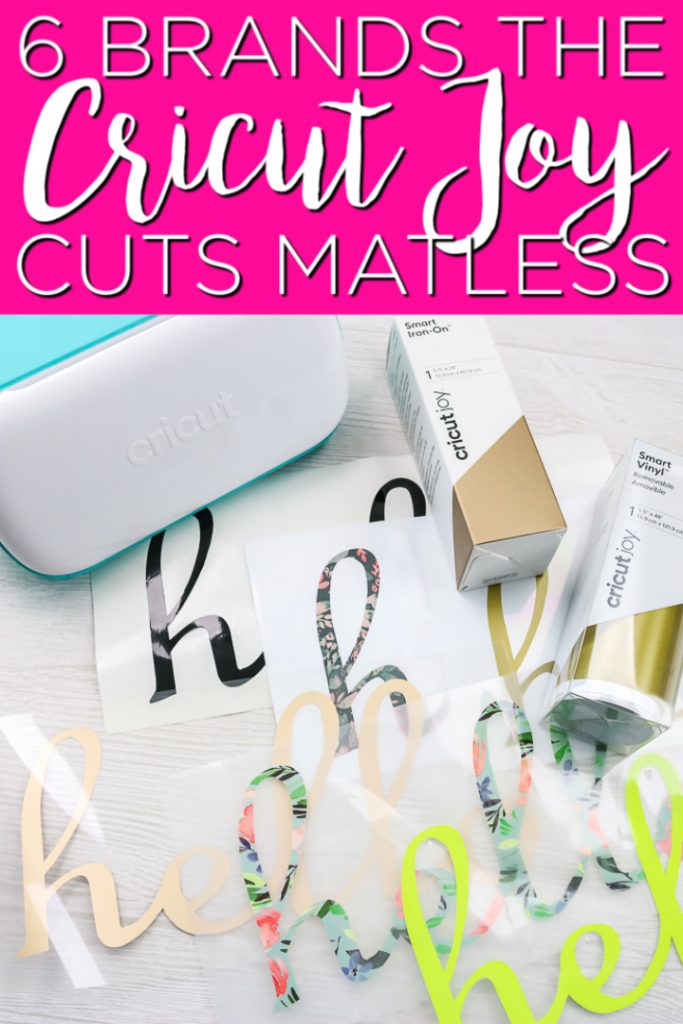 Confused about Cricut Joy matless cutting? Which brands work with this feature? We are testing several so you know which to use on your machine! #cricut #cricutcreated #cricutjoy #matless #nomat #cricutlove #cricuteverywhere