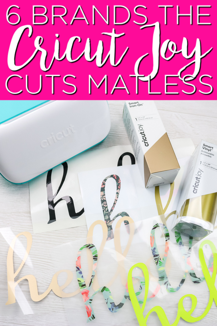 Vous êtes confus à propos de la coupe sans mat Cricut Joy? Quelles marques fonctionnent avec cette fonctionnalité? Nous en testons plusieurs afin que vous sachiez lequel utiliser sur votre machine! #cricut #cricutcreated #cricutjoy #matless #nomat #cricutlove #cricuteverywhere