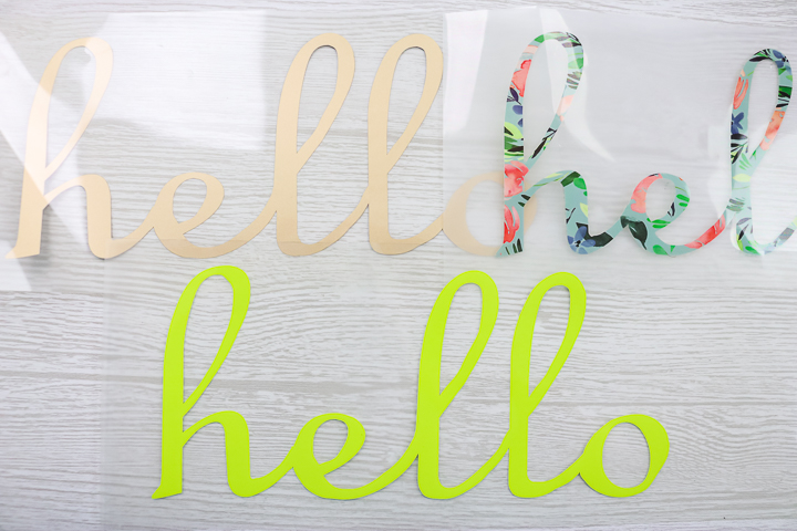 heat transfer vinyl cut matless on cricut joy