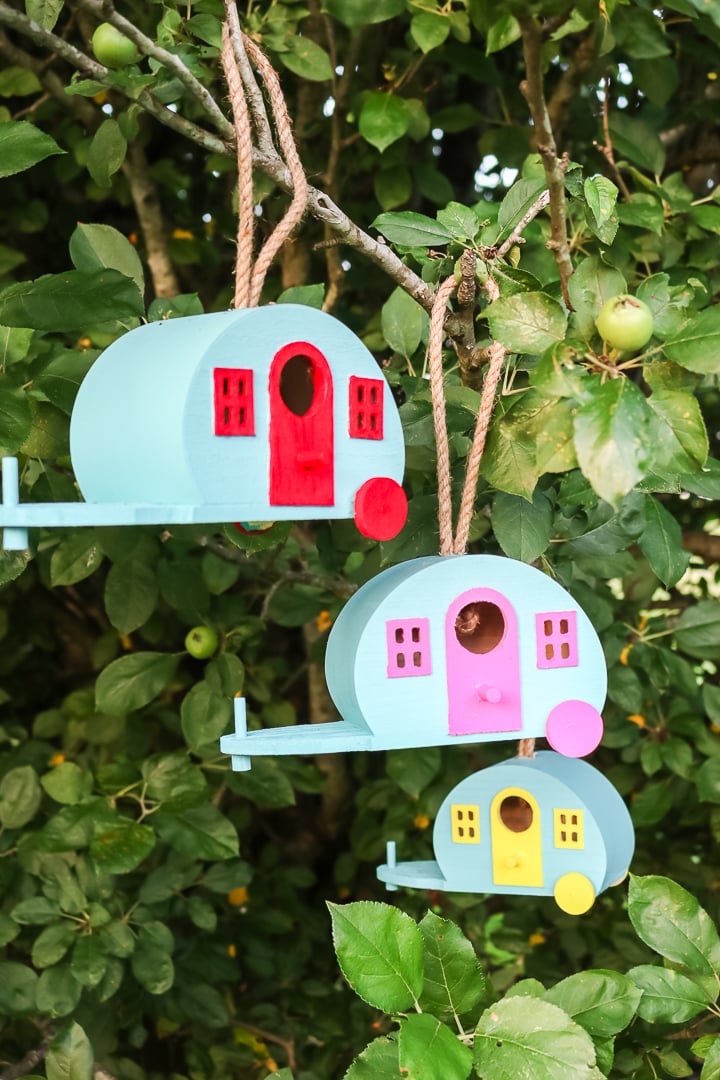 retro birdhouses