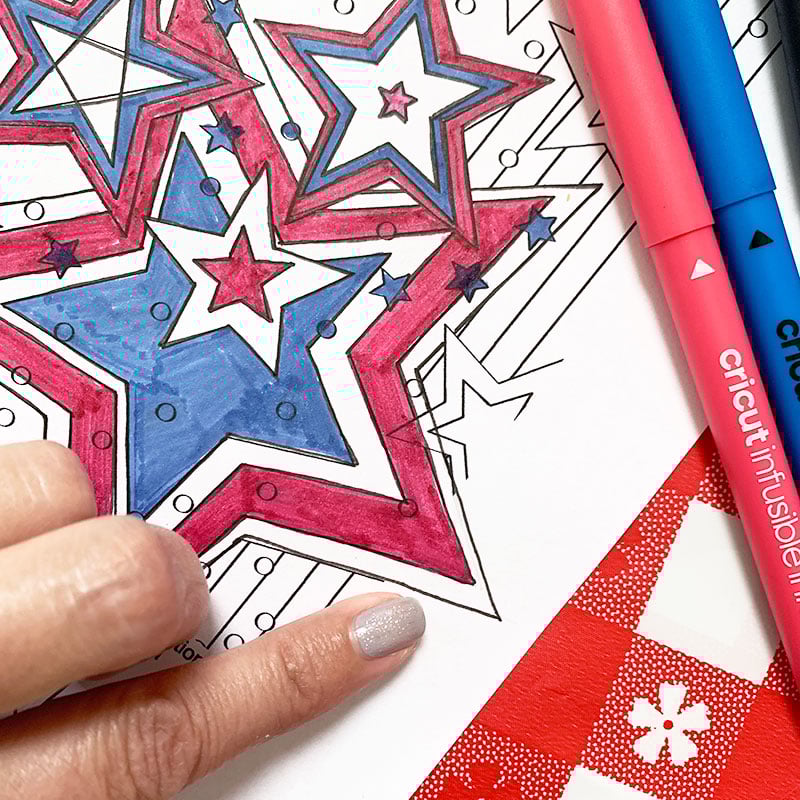 feuille de coloriage d'encre infusible