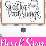 Obtenez ce SVG de thé sucré et faites un signe de porche ou tout autre projet! Après tout, une enseigne de ferme est le moyen idéal d'utiliser votre Cricut pour embellir votre véranda! #sweettea #svg #freesvg #cricut #cricutcreated #farmhouse #farmhousestyle #farmhousesign