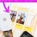 Obtenez cette liste de seaux d'été imprimable gratuite et faites une liste de tout ce que vous voulez faire cet été, puis documentez ces moments avec des photos que vous ajoutez directement à la liste! # imprimable # gratuit imprimable # été # heure d'été # liste de seaux