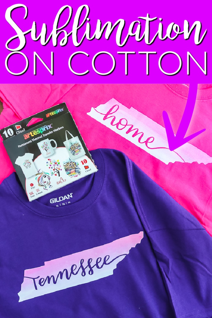 Vous pensez que la sublimation sur coton n'est pas possible? J'ai deux méthodes à utiliser sur vos articles en coton pour tous vos modèles de sublimation. #sublimation #cricut #cricutcreated #coton #shirts #sublimate #sublimationink 