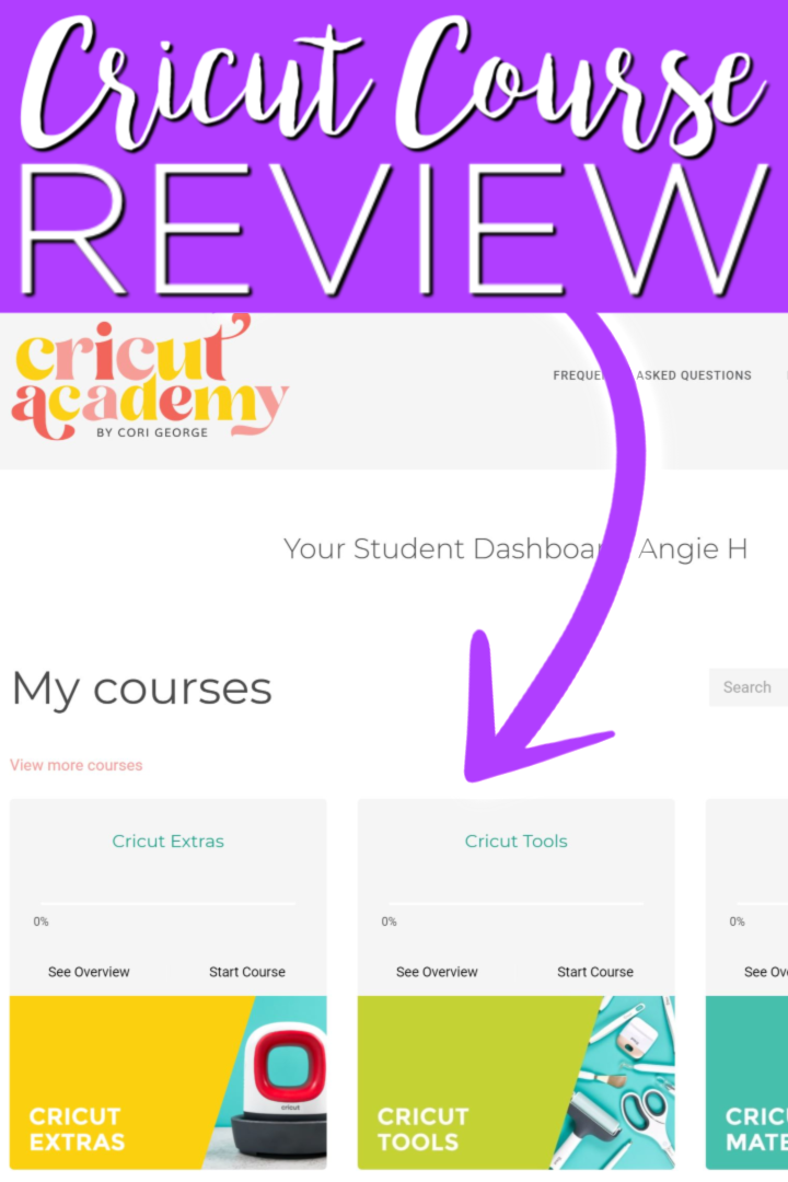 A Cricut course review for you! If you have ever wondered about Cricut Academy or enrolling in Cricut classes, this post may help! #cricut #cricutcreated #cricutcourse #cricutacademy #cricutclasses