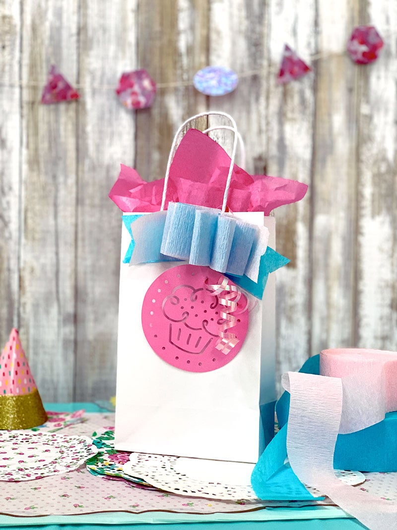 sac cadeau cupcake